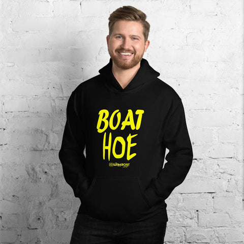 Boat Hoe Mens Hoodie- Yellow