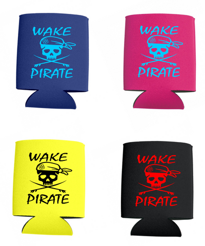 Wake Pirate Can Koozies