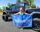 The Wakeboat Life Flag: Blue