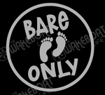 Bare Feet Only  Boat Decal