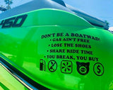 Boatwad! Boat Rules Decal