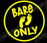 Bare Feet Only  Boat Decal