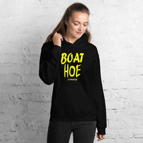 Boat Hoe Ladies Hoodie- Yellow