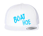 BOAT HOE TRUCKER HAT- White/Blue